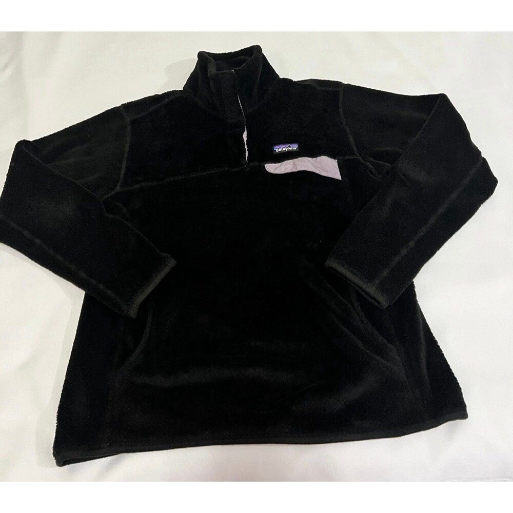 Patagonia Women's BLACK Re-Tool Snap-T Pullover Fleece Jacket Size L